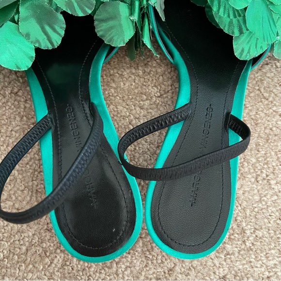 RARE Marco De Vincenzo Green Slingback Sandals - Picture 6 of 15